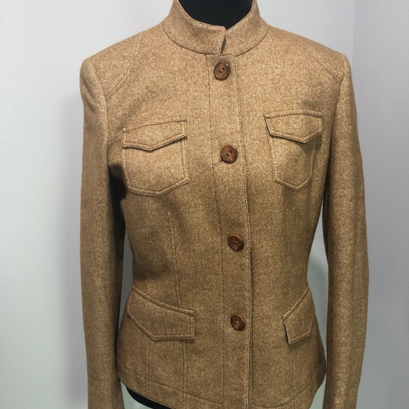 Basler Black Label Caramel Colour Small Wool Designer Classic blazer - Picture 1 of 6